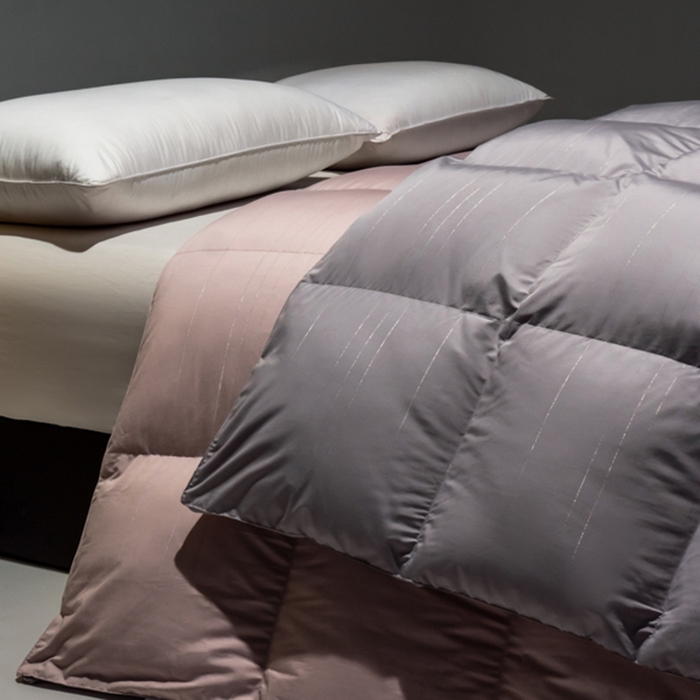 91家纺网 家纺一手货源 找家纺 静若居羽绒被壳 2025新款羽绒空调被羽绒春秋被羽绒冬被包检测 豆沙拼灰色
