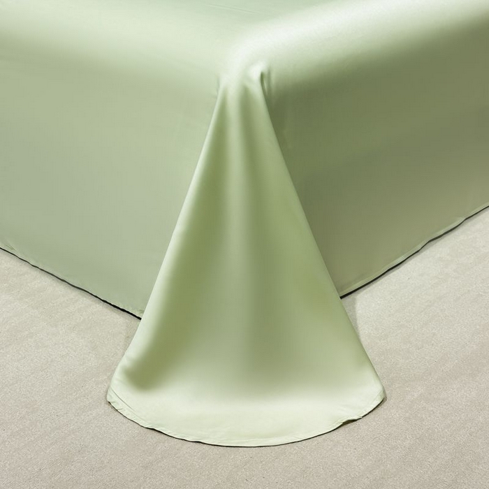 91家纺网 家纺一手货源 找家纺 欧乐蒂 2025新款水洗冰丝刺绣四件套-花颜 花颜-抹茶绿