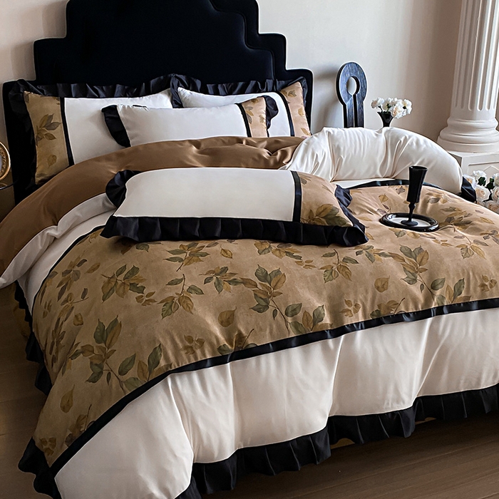 91家纺网 家纺一手货源 找家纺 （总）富宁家纺 2025新款轻奢冰丝数码印花夏被四件套