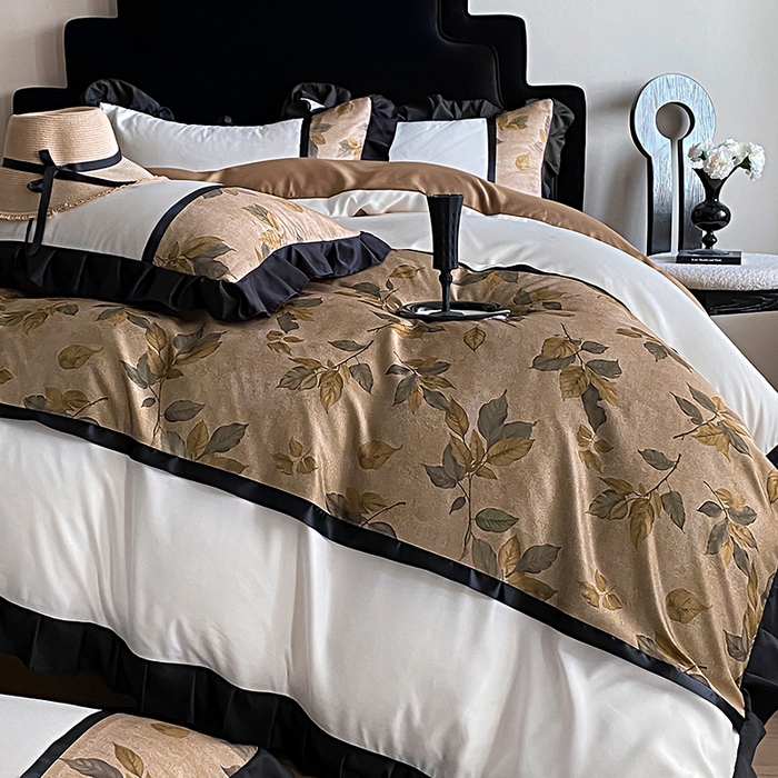 91家纺网 家纺一手货源 找家纺 （总）富宁家纺 2025新款轻奢冰丝数码印花夏被四件套