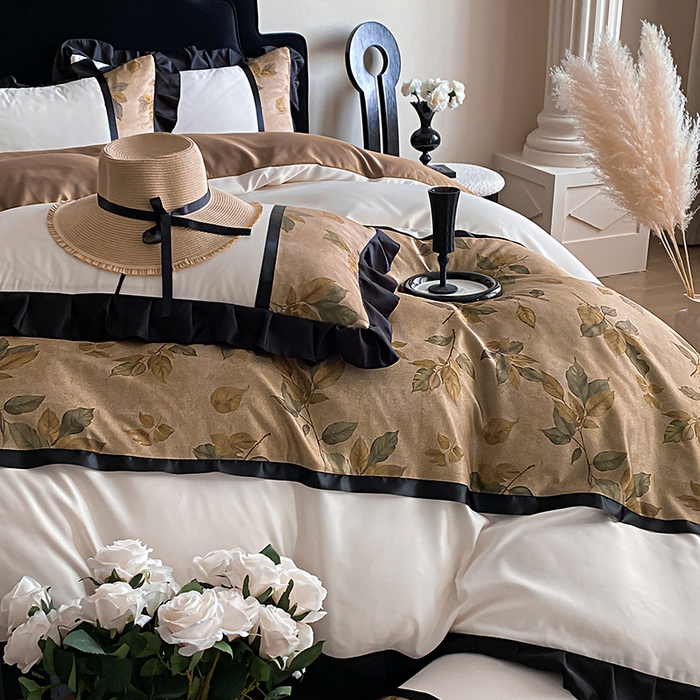 91家纺网 家纺一手货源 找家纺 （总）富宁家纺 2025新款轻奢冰丝数码印花夏被四件套