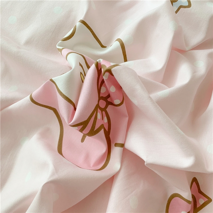 91家纺网 家纺一手货源 找家纺 玉元坊 2025年5月新品三丽鸥全棉床单纯棉床裙床笠三四件套简约基础款式-美乐蒂简约款式 蝴蝶结美乐蒂【简约款】