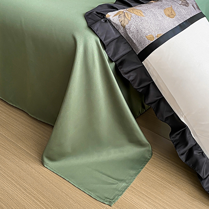 91家纺网 家纺一手货源 找家纺 富宁家纺 2025新款轻奢冰丝数码印花四件套 破晓