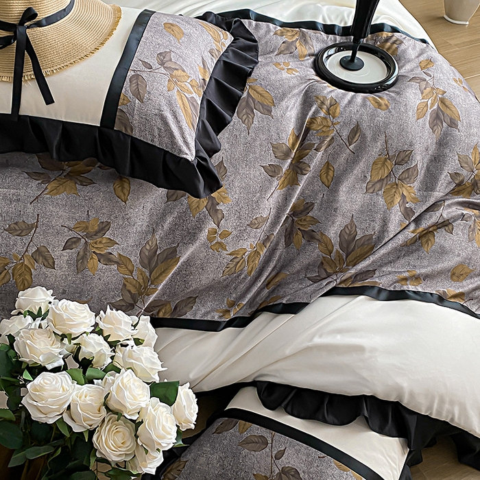 91家纺网 家纺一手货源 找家纺 富宁家纺 2025新款轻奢冰丝数码印花四件套 破晓