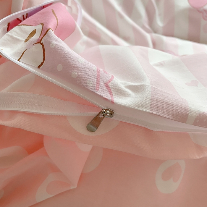 91家纺网 家纺一手货源 找家纺 玉元坊 2025年5月新品三丽鸥全棉床单纯棉床裙床笠三四件套简约基础款式-美乐蒂简约款式 甜甜美乐蒂【简约款】