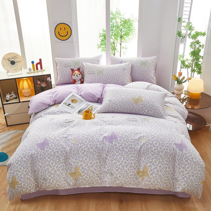 雲归梦 2025年新款全棉纯棉活性印花四件套 蝶恋花