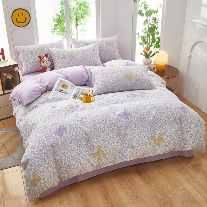 91家纺网 家纺一手货源 找家纺 雲归梦 2025年新款全棉纯棉活性印花四件套 蝶恋花