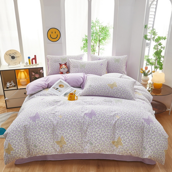 91家纺网 家纺一手货源 找家纺 雲归梦 2025年新款全棉纯棉活性印花四件套 蝶恋花