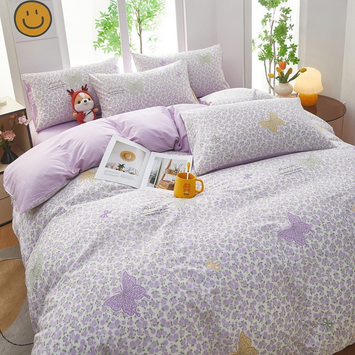 91家纺网 家纺一手货源 找家纺 雲归梦 2025年新款全棉纯棉活性印花四件套 蝶恋花