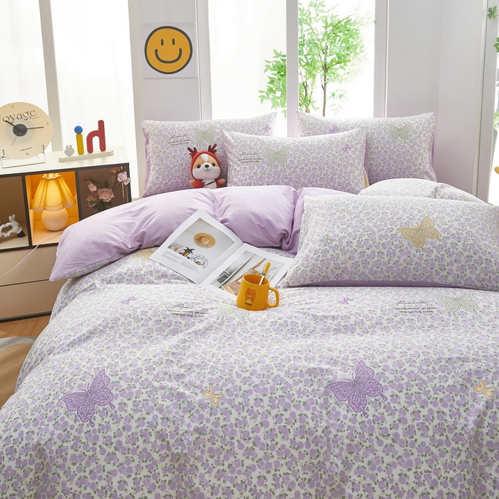 91家纺网 家纺一手货源 找家纺 雲归梦 2025年新款全棉纯棉活性印花四件套 蝶恋花