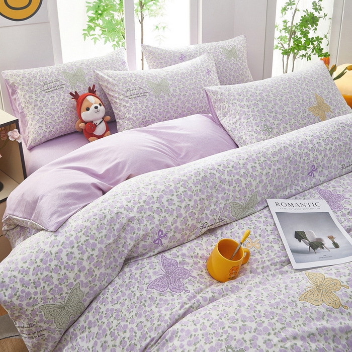 91家纺网 家纺一手货源 找家纺 雲归梦 2025年新款全棉纯棉活性印花四件套 蝶恋花