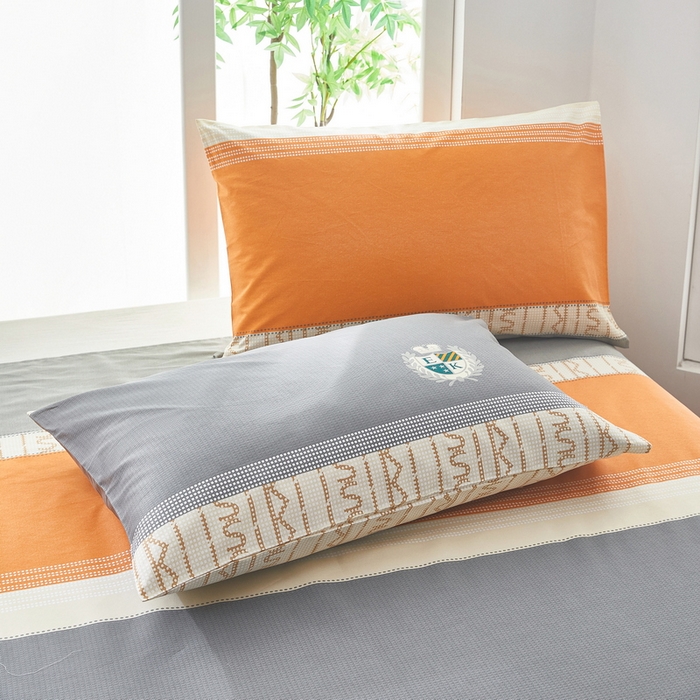 91家纺网 家纺一手货源 找家纺 雲归梦 2025年新款全棉纯棉活性印花四件套 都市英伦-桔