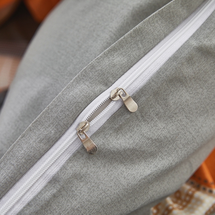 91家纺网 家纺一手货源 找家纺 雲归梦 2025年新款全棉纯棉活性印花四件套 都市英伦-桔