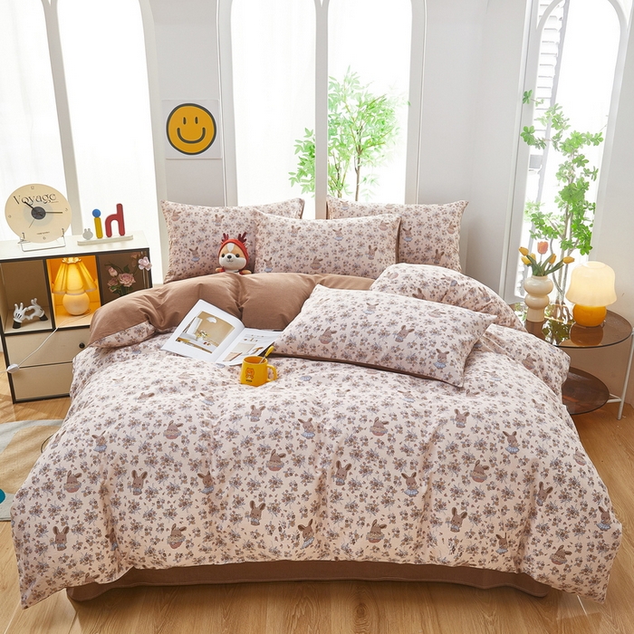 91家纺网 家纺一手货源 找家纺 雲归梦 2025年新款全棉纯棉活性印花四件套 兜兜花园