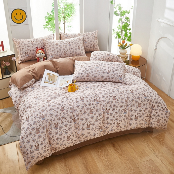 91家纺网 家纺一手货源 找家纺 雲归梦 2025年新款全棉纯棉活性印花四件套 兜兜花园