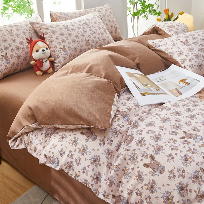 91家纺网 家纺一手货源 找家纺 雲归梦 2025年新款全棉纯棉活性印花四件套 兜兜花园