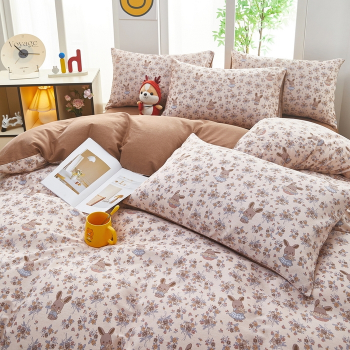 91家纺网 家纺一手货源 找家纺 雲归梦 2025年新款全棉纯棉活性印花四件套 兜兜花园