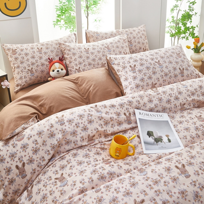 91家纺网 家纺一手货源 找家纺 雲归梦 2025年新款全棉纯棉活性印花四件套 兜兜花园