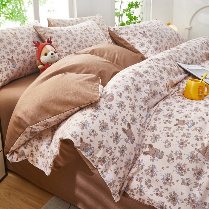 91家纺网 家纺一手货源 找家纺 雲归梦 2025年新款全棉纯棉活性印花四件套 兜兜花园