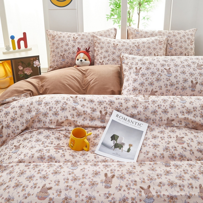 91家纺网 家纺一手货源 找家纺 雲归梦 2025年新款全棉纯棉活性印花四件套 兜兜花园