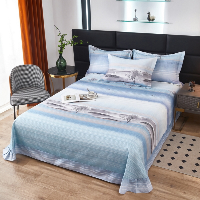 91家纺网 家纺一手货源 找家纺 雲归梦 2025年新款全棉纯棉活性印花四件套 古韵山河