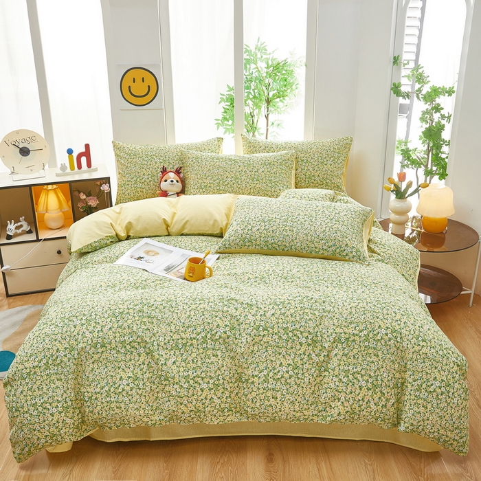 91家纺网 家纺一手货源 找家纺 雲归梦 2025年新款全棉纯棉活性印花四件套 清香花曼