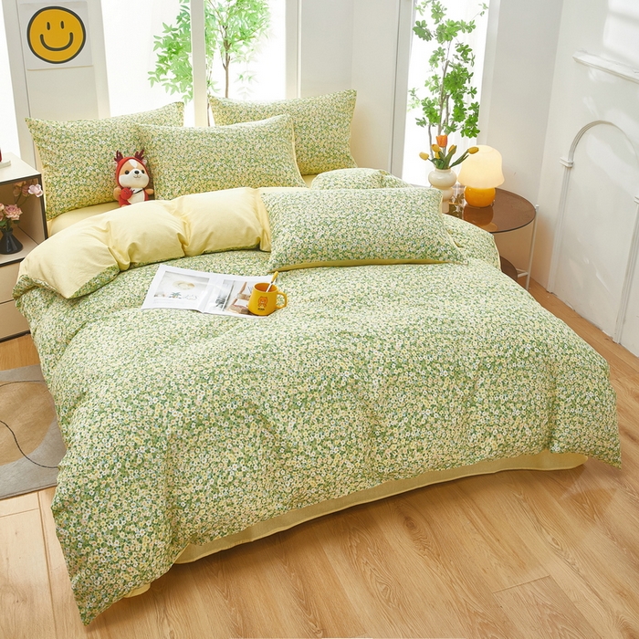 91家纺网 家纺一手货源 找家纺 雲归梦 2025年新款全棉纯棉活性印花四件套 清香花曼