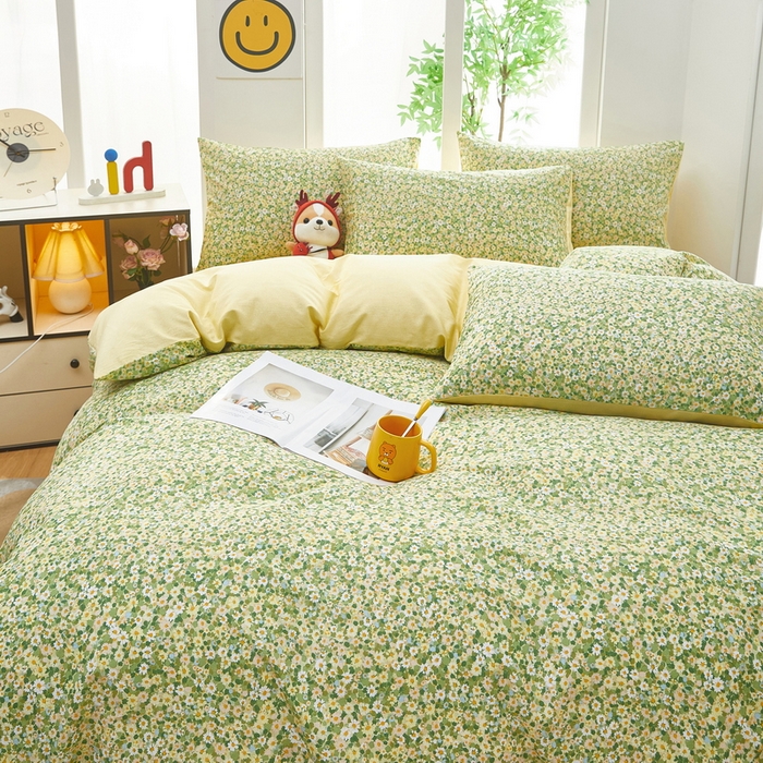 91家纺网 家纺一手货源 找家纺 雲归梦 2025年新款全棉纯棉活性印花四件套 清香花曼