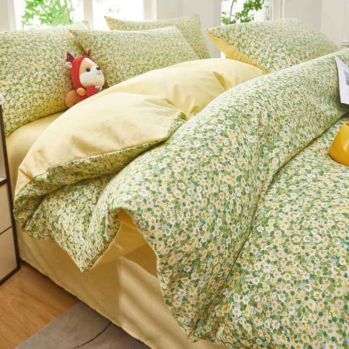 91家纺网 家纺一手货源 找家纺 雲归梦 2025年新款全棉纯棉活性印花四件套 清香花曼