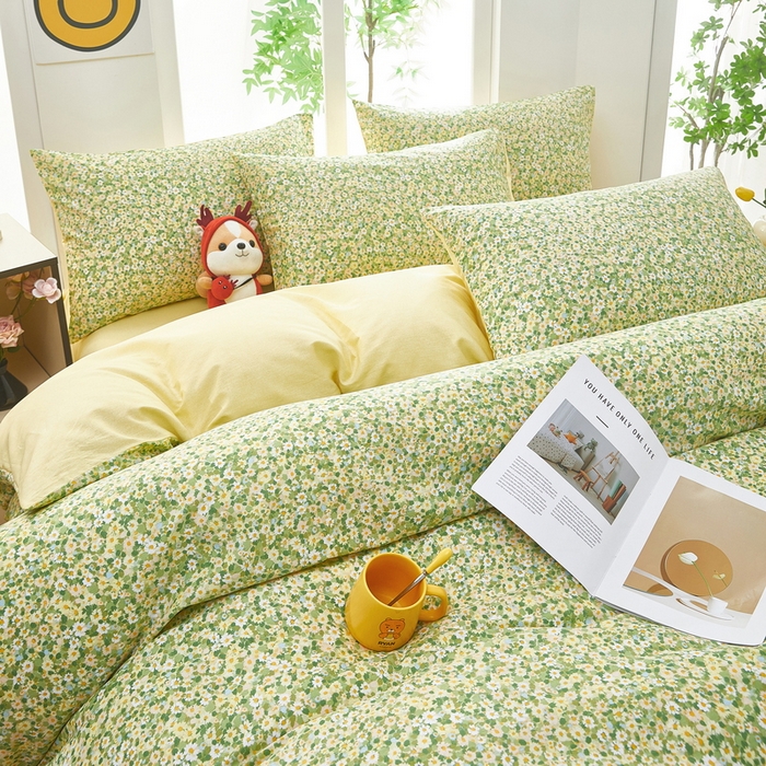 91家纺网 家纺一手货源 找家纺 雲归梦 2025年新款全棉纯棉活性印花四件套 清香花曼