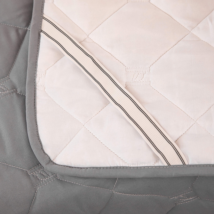 91家纺网 家纺一手货源 找家纺 安逸恋 2025新款A类水洗棉大豆抗菌学生床垫保护垫 灰色