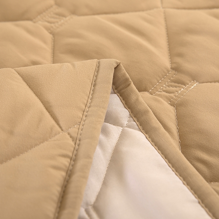 91家纺网 家纺一手货源 找家纺 安逸恋 2025新款A类水洗棉大豆抗菌学生床垫保护垫 咖色