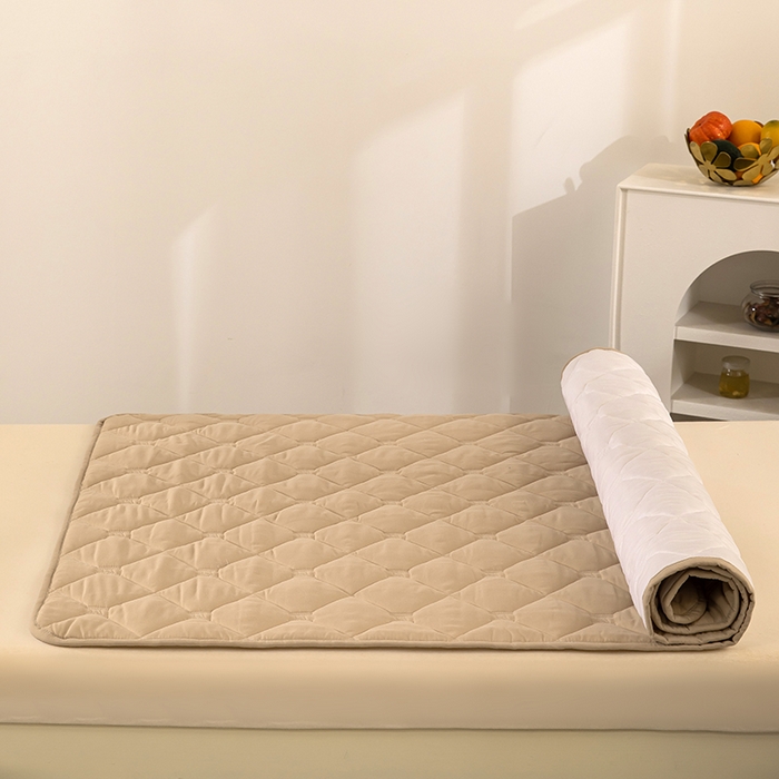 91家纺网 家纺一手货源 找家纺 安逸恋 2025新款A类水洗棉大豆抗菌学生床垫保护垫 咖色