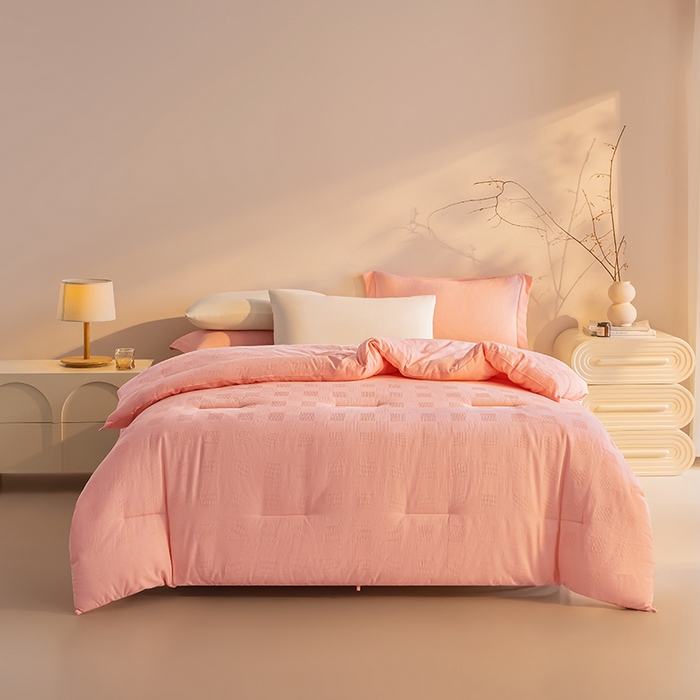 阳光被业 25新款100%纯棉提花大豆春秋被高端全棉面料冬被学生夏被 玉色