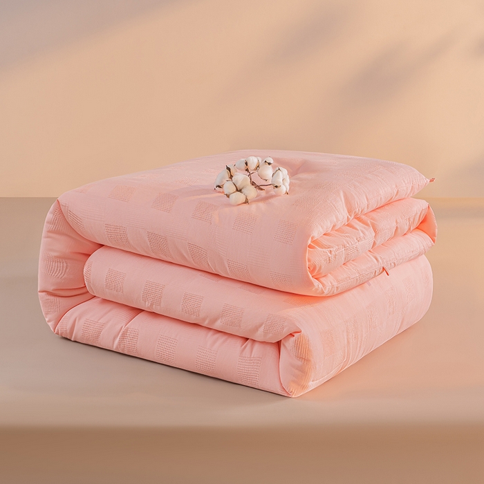 91家纺网 家纺一手货源 找家纺 阳光被业 25新款100%纯棉提花大豆春秋被高端全棉面料冬被学生夏被 玉色