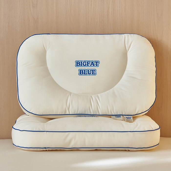 91家纺网 家纺一手货源 找家纺 （总）北鸣有鱼枕芯馆 2025新款荷兰绒蓝胖子护颈枕枕头枕芯