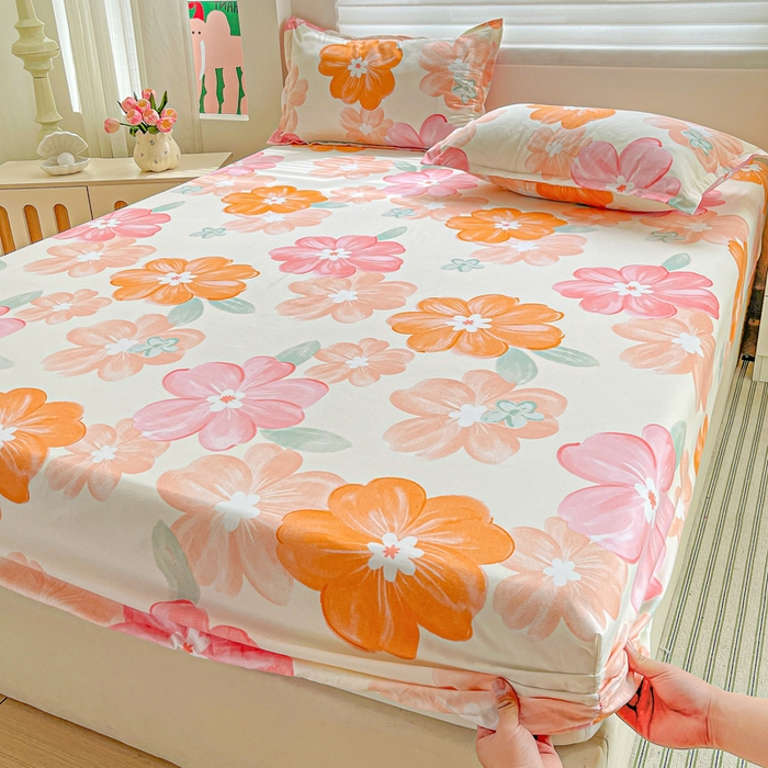 91家纺网 家纺一手货源 找家纺 （总）朵朵家纺 2025新款亲肤棉芦荟棉床笠单床笠，磨毛床笠，印花床笠（可定制尺寸 ）