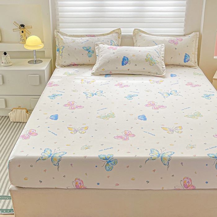 91家纺网 家纺一手货源 找家纺 朵朵家纺 2025新款亲肤棉芦荟棉床笠单床笠，磨毛床笠，印花床笠（可定制尺寸 ）