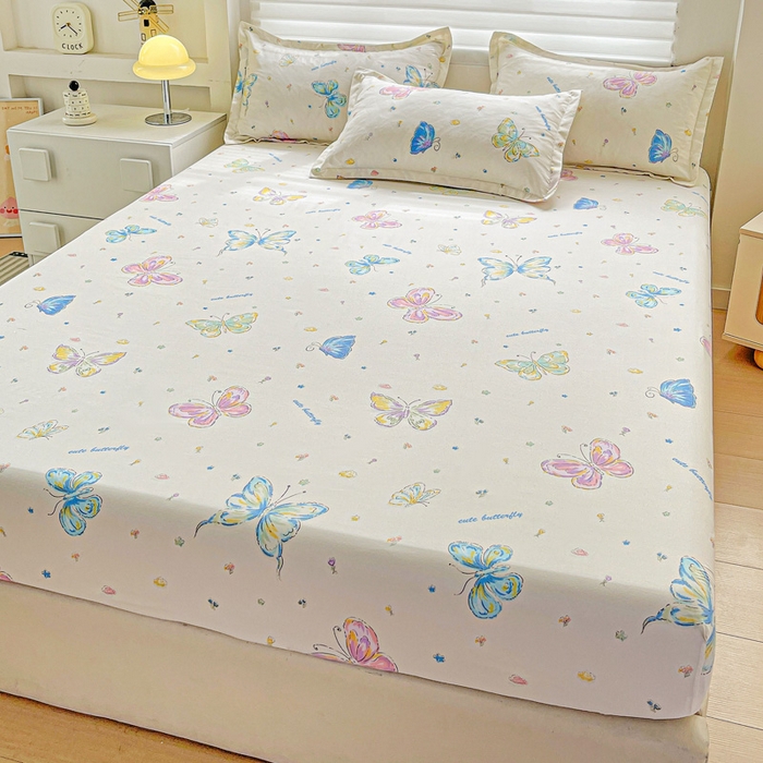 91家纺网 家纺一手货源 找家纺 朵朵家纺 2025新款亲肤棉芦荟棉床笠单床笠，磨毛床笠，印花床笠（可定制尺寸 ）