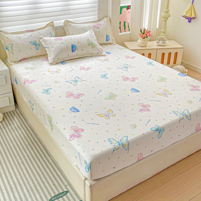 91家纺网 家纺一手货源 找家纺 朵朵家纺 2025新款亲肤棉芦荟棉床笠单床笠，磨毛床笠，印花床笠（可定制尺寸 ）