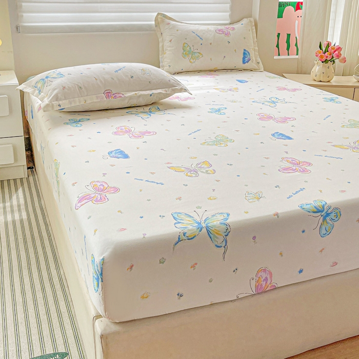 91家纺网 家纺一手货源 找家纺 朵朵家纺 2025新款亲肤棉芦荟棉床笠单床笠，磨毛床笠，印花床笠（可定制尺寸 ）