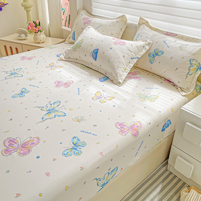 91家纺网 家纺一手货源 找家纺 朵朵家纺 2025新款亲肤棉芦荟棉床笠单床笠，磨毛床笠，印花床笠（可定制尺寸 ）