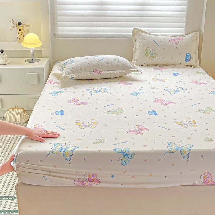 91家纺网 家纺一手货源 找家纺 朵朵家纺 2025新款亲肤棉芦荟棉床笠单床笠，磨毛床笠，印花床笠（可定制尺寸 ）