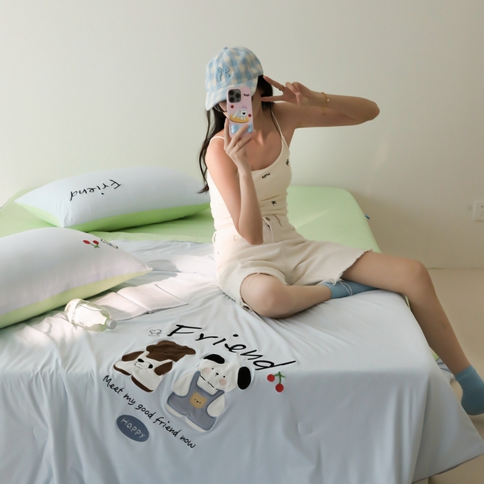 91家纺网 家纺一手货源 找家纺 时亿家居 2025凉感夏被Pro系列凉感被空调被 伙伴