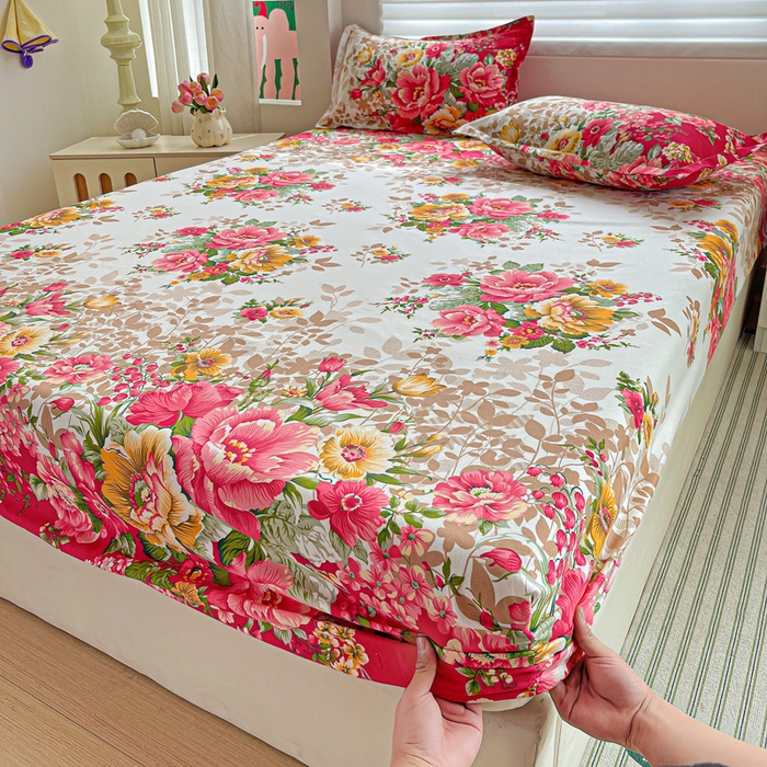 91家纺网 家纺一手货源 找家纺 朵朵家纺 2025新款亲肤棉芦荟棉床笠单床笠，磨毛床笠，印花床笠（可定制尺寸 ）