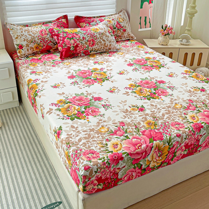 91家纺网 家纺一手货源 找家纺 朵朵家纺 2025新款亲肤棉芦荟棉床笠单床笠，磨毛床笠，印花床笠（可定制尺寸 ）