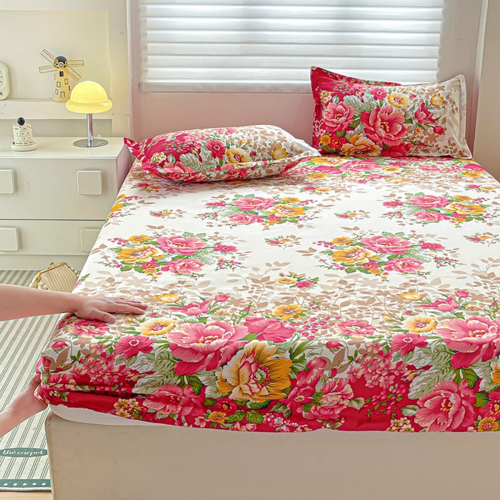 91家纺网 家纺一手货源 找家纺 朵朵家纺 2025新款亲肤棉芦荟棉床笠单床笠，磨毛床笠，印花床笠（可定制尺寸 ）