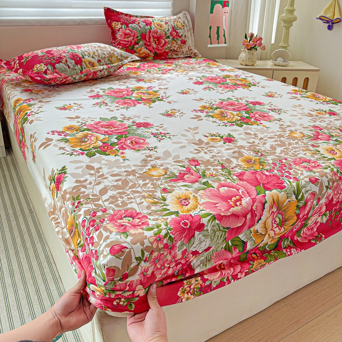 91家纺网 家纺一手货源 找家纺 朵朵家纺 2025新款亲肤棉芦荟棉床笠单床笠，磨毛床笠，印花床笠（可定制尺寸 ）