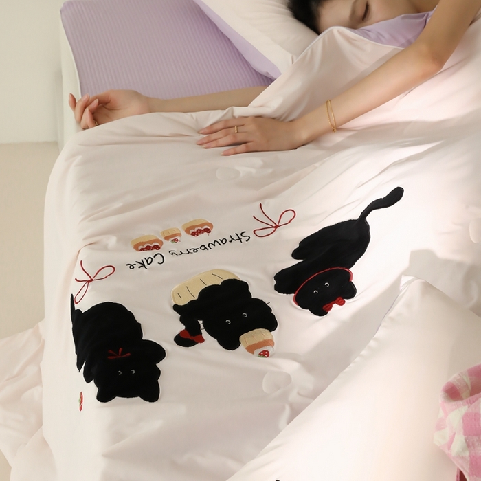 91家纺网 家纺一手货源 找家纺 时亿家居 2025凉感夏被Pro系列凉感被空调被 甜品时刻