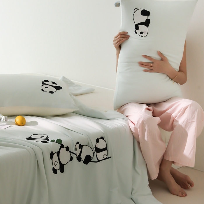 91家纺网 家纺一手货源 找家纺 时亿家居 2025凉感夏被Pro系列凉感被空调被 熊猫之家